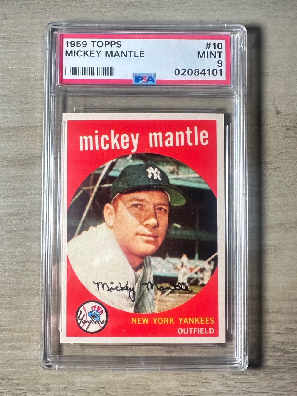 Mickey Mantle 1959 Topps #10 Gem Mint 10 Novelty Baseball Card. Yankees.